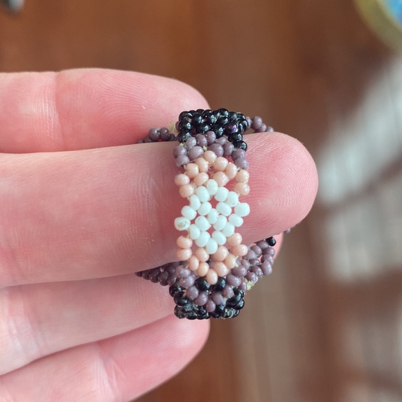 Huichol Beaded Flower Ring - Picture 10 of 10